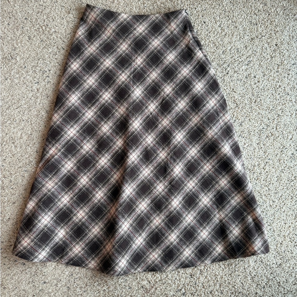 Plaid A-Line Skirt
